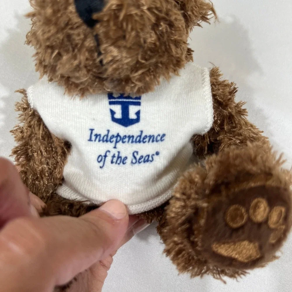 Royal Caribbean Plush Teddy Bear Small Brown Independence of the Seas Vintage